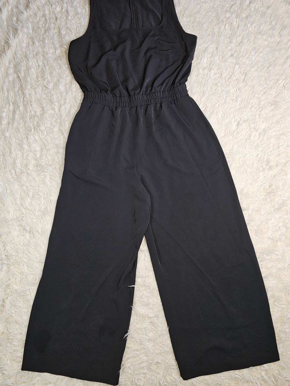 Spanx Classic Black Wide-Leg Jumpsuit Size 1X.
